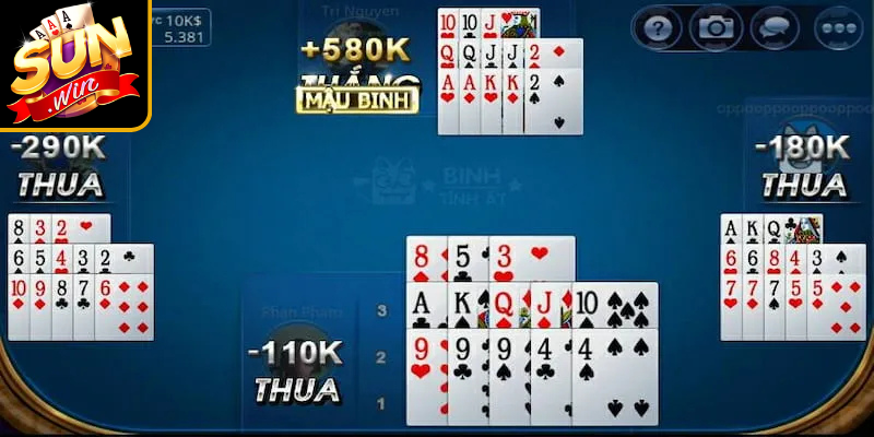 Chiến Thuật Xếp Bài Mậu Binh Sunwin Để Làm Chủ Bàn Đấu 3 Chú ý xếp thú phé thủ